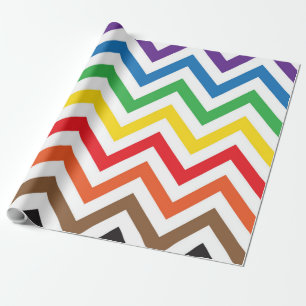 Rainbow Multicolor Chevron ZigZag Pattern Wrapping Paper