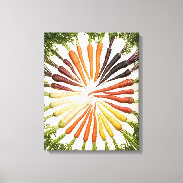 Rainbow Multicolored Carrots Canvas Print (Front)