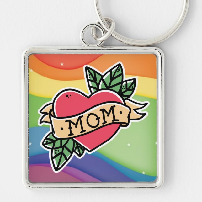 Rainbow Mum Keychain (Front)