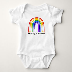 Rainbow Mummy + Mumma baby bodysuit
