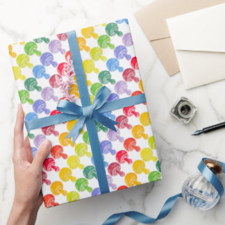 Rainbow Mushroom Wrapping Paper Roll