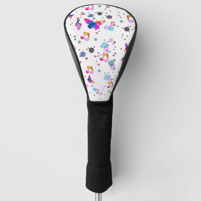 Rainbow Music Dancing Golf Head Cover (Front)