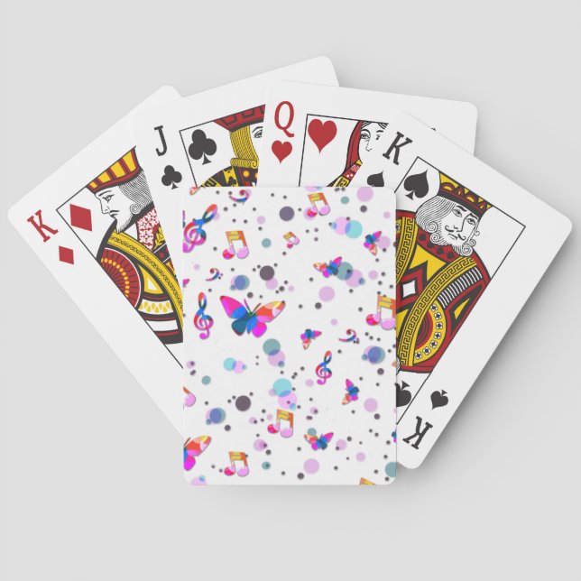 Rainbow Music Dancing Playing Cards (Back)