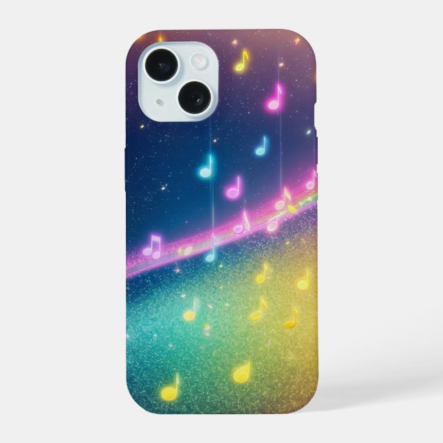 Rainbow Music Notes Galaxy Phone Case (Back)