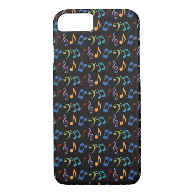 Rainbow Music Notes iPhone Case (Back)