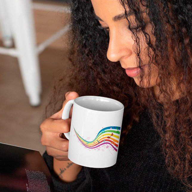 Rainbow Music Wave Mug (Creator Uploaded)