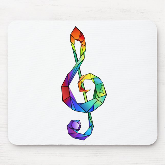 Rainbow Musical Key Mouse Pad (Front)
