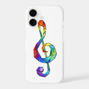 Rainbow musical key treble clef