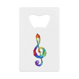 Rainbow musical key treble clef