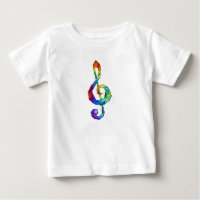 Rainbow musical key treble clef