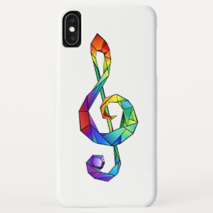 Rainbow musical key treble clef Case-Mate iPhone case