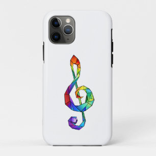 Rainbow musical key treble clef Case-Mate iPhone case