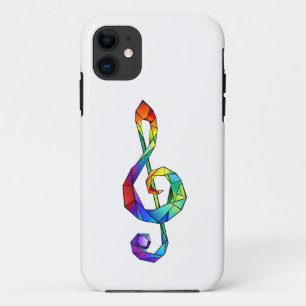 Rainbow musical key treble clef Case-Mate iPhone case