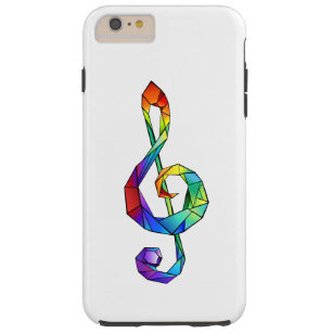 Rainbow musical key treble clef tough iPhone 6 plus case
