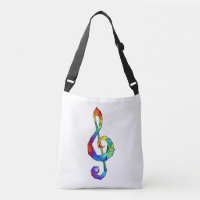 Rainbow musical key treble clef