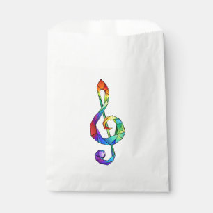 Rainbow musical key treble clef favour bags