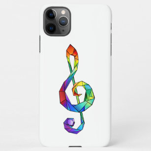 Rainbow musical key treble clef iPhone 11Pro max case
