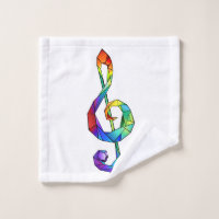 Rainbow musical key treble clef