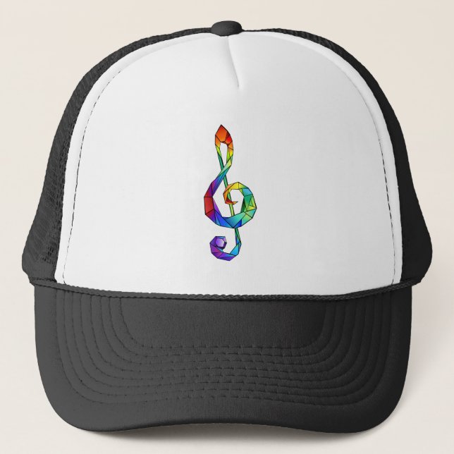 Rainbow Musical Key Trucker Hat (Front)