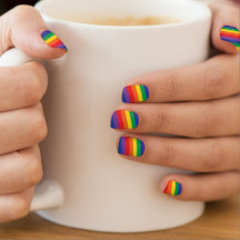 Rainbow nail covers