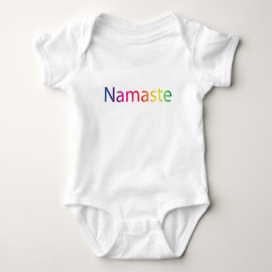 Rainbow Namaste Organic Cotton Onsie Baby Bodysuit