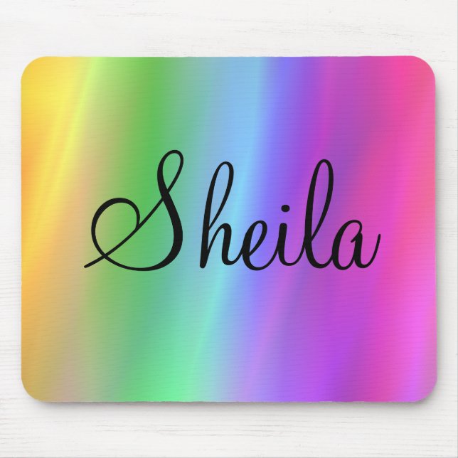 Rainbow Name Mousepad (Front)