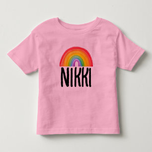 RAINBOW NAME PERSONALIZED TODDLERS T-SHIRTS