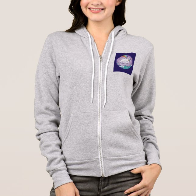 Rainbow Narwhal Hoodie (Front)