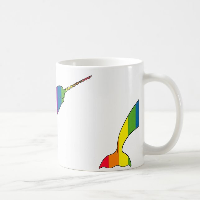 Rainbow Narwhal Mug (Right)