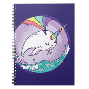 Rainbow Narwhal Notebook