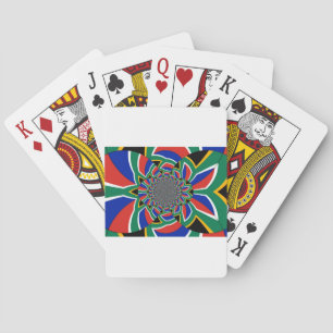 Rainbow Nation: Vibrant South Africa Art Print Playing Cards