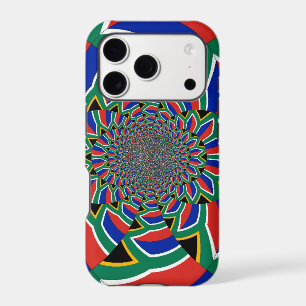 Rainbow Nation Vibrant South Africa Flag Kaleido