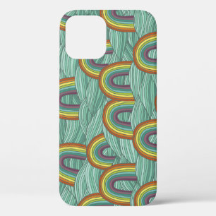 Rainbow Nature: Hand-Drawn Vintage Composition iPhone 12 Case