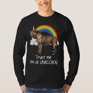 Rainbow Neapolitan Mastiff Trust Me Im A Unicorn D T-Shirt