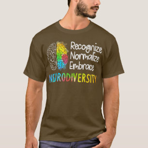 Rainbow Neurodiversity Brain Spectrum ADHD Autism  T-Shirt