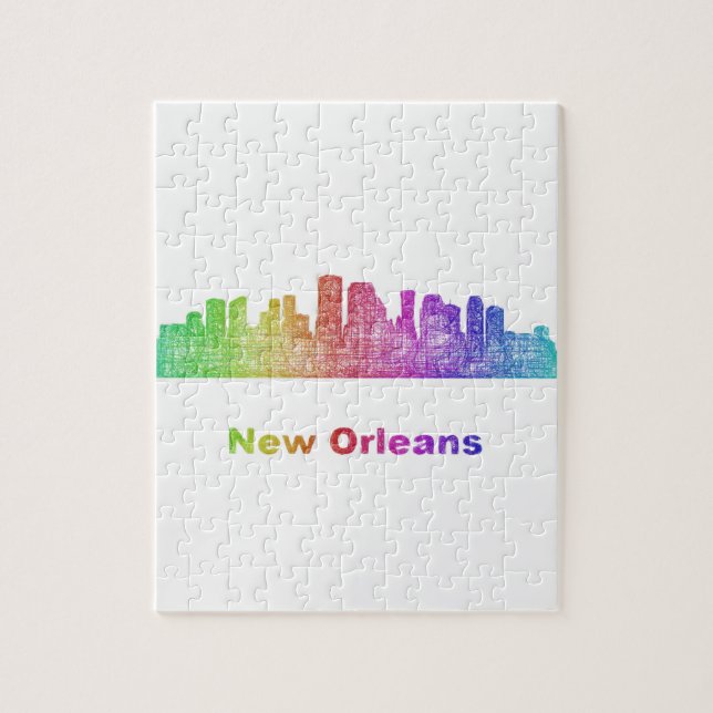 Rainbow New Orleans skyline Jigsaw Puzzle (Vertical)