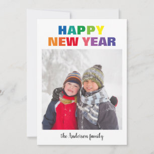 Rainbow New Year Photo - Christmas Card
