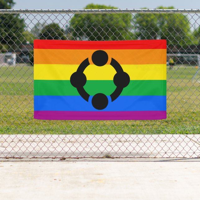 Rainbow Niche Pride Flag Banner (Insitu)