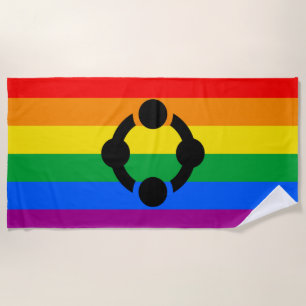 Rainbow Niche Pride Flag Beach Towel