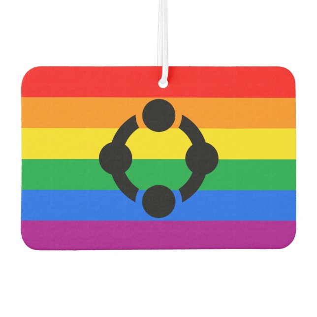 Rainbow Niche Pride Flag Car Air Freshener (Front)