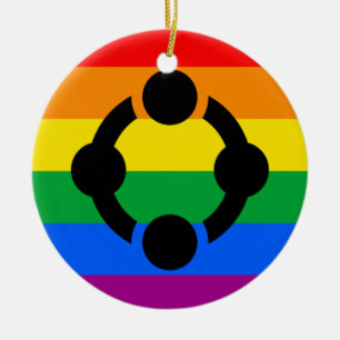 Rainbow Niche Pride Flag Ceramic Tree Decoration