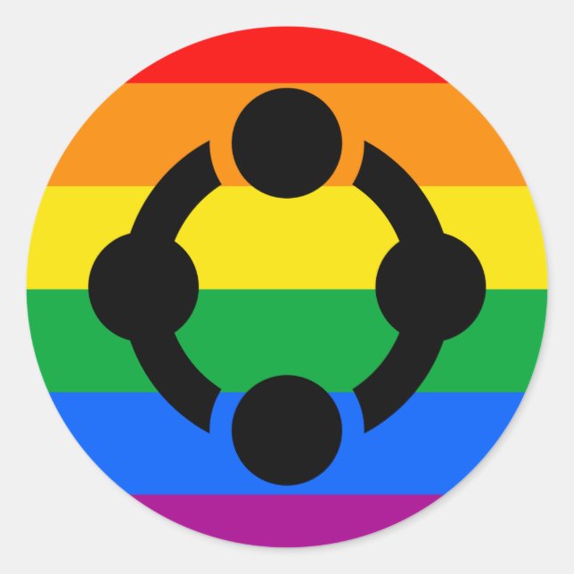 Rainbow Niche Pride Flag Classic Round Sticker (Front)