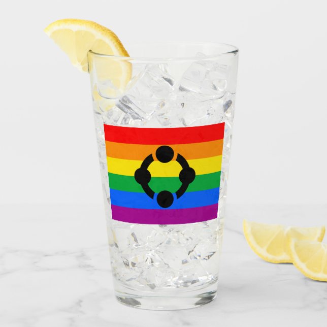 Rainbow Niche Pride Flag Glass (Front Ice)