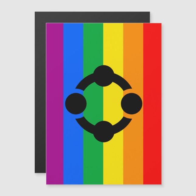 Rainbow Niche Pride Flag Magnetic Invitation (Front/Back)