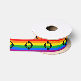 Rainbow Niche Pride Flag Satin Ribbon