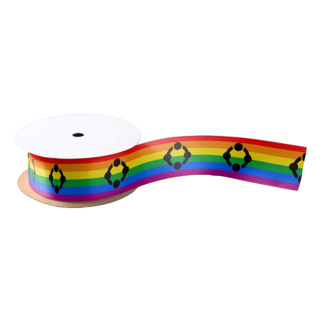 Rainbow Niche Pride Flag Satin Ribbon (Spool)