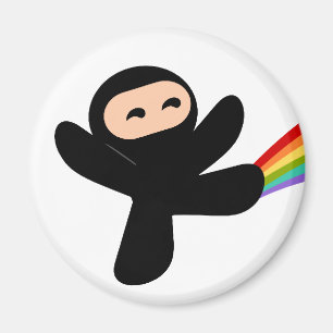 Rainbow Ninja Kick Magnet