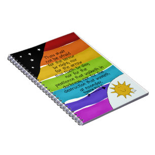 Rainbow Nite and Day Psalms 91: 5-6 Notebook