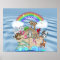 RAINBOW NOAHS ARK NURSERY DECORATION Poster
