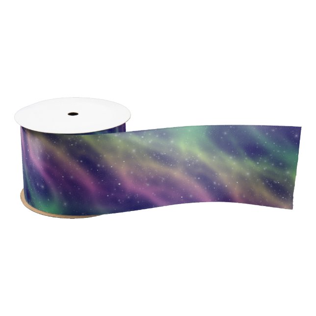 rainbow northern lights : satin ribbon (Spool)